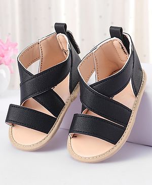 Cute Walk by Babyhug Velcro Closure Booties - Black