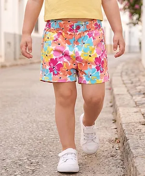 Babyhug Twill Woven Mid Thigh Length
                              Shorts With Stretch Floral Print -
                              Multicolour