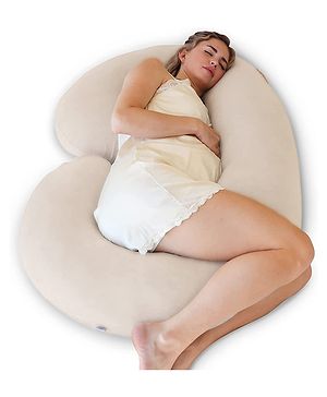 Kwality Dreams Maternity Pillow C Shape Cream