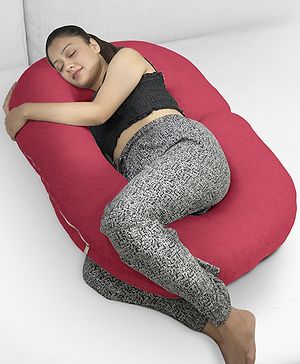 Kwality Dreams Maternity Pillow C Shape Red