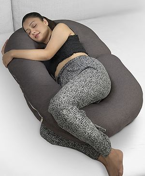 Kwality Dreams Maternity Pillow C Shape Dark Brown