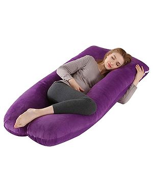 Kwality Dreams Maternity Pillow U Shape Purple
