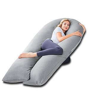 Kwality Dreams Maternity Pillow U Shape Light Grey