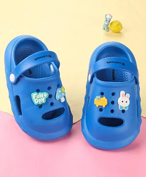 Cute Walk by Babyhug Slip on Clogs with Strap
                      - Blue