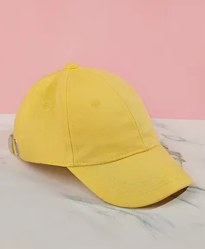 DukieKooky Cotton Solid Cap - Yellow