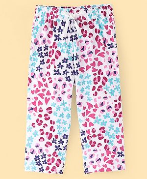 Pine Kids Cotton  Three Fourth Length  Capri Pants Floral Print - Multicolour