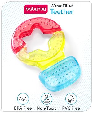 Babyhug Balloon Shaped Water Filled Teether - Red and Yellow| BPA Free Teething Toy| Soothing Gums| 100% Food Grade | Easy to Clean| Easy to Grasp| PVC Free