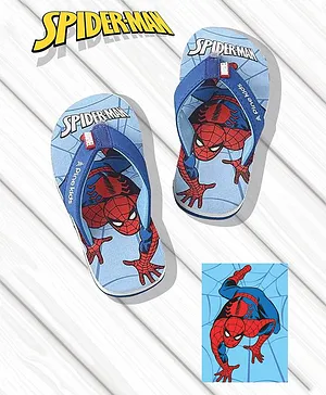 Cute Walk by Babyhug Marvel Slip Ons Flip Flops with Spiderman Print - Red
