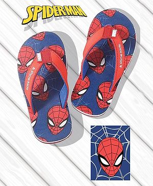 Pine Kids Marvel Slip On Flip Flops Spiderman Design - Blue & Red