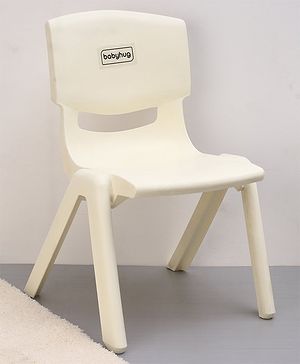 Babyhug Strong and Durable  Plastic School Study Chair Medium Size - White