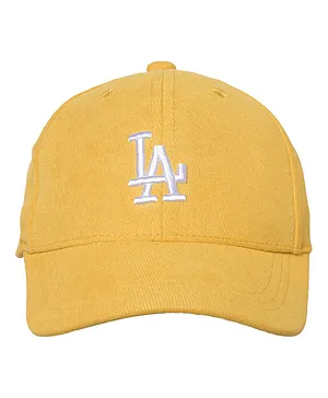 Kid-O-World Text  Embroidered Cap - Yellow