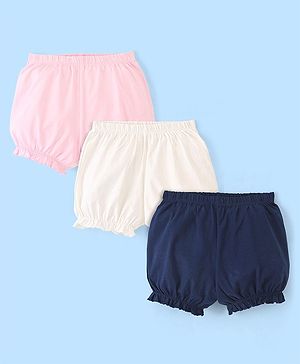 Pine Kids Cotton Elasticated Bloomers Pack of 3 (Color May Vary)