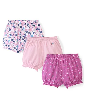 Pine Kids Cotton Lycra Mid Thigh Panties & Bloomers Floral Print (Color May Vary)
