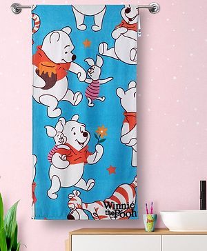 Babyoye Disney Winnie the Pooh Digital Printed Towel L 76.2 X 101.6 cm - Blue