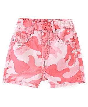 Babyhug
                              Twill Woven Mid Thigh Length With Stretch
                              Shorts Camouflage Print - Peach