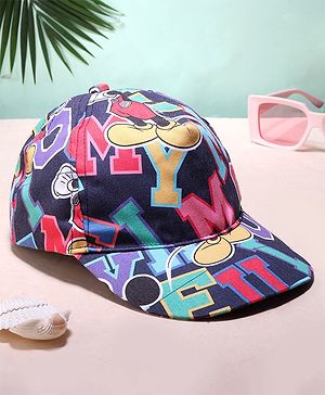 Babyhug Disney Summer Cap With Mickey Mouse Graphics - Multicolour
