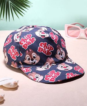 Babyhug Disney Summer Cap With Chip' N Dale Graphics - Blue