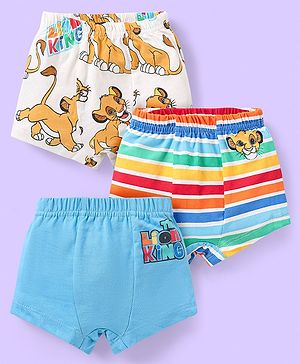 Babyhug Disney Cotton Knit Briefs with The Lion King Print Pack Of 3 - Multicolor