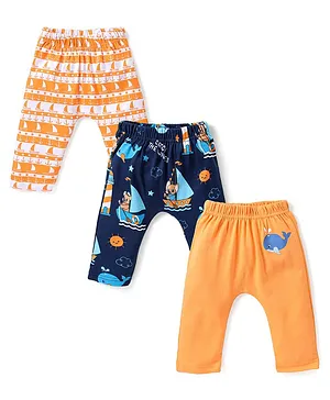 Babyhug Cotton Knit Full Length
                              Diaper Leggings with Boat and Dolphin
                              Print Pack of 3 - Multicolour