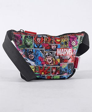 Babyhug Marvel Spacious Waist Bag With Avengers Print - Multicolour