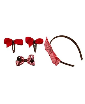 Babies Bloom Hair Accessory Set Of 4 - Red
