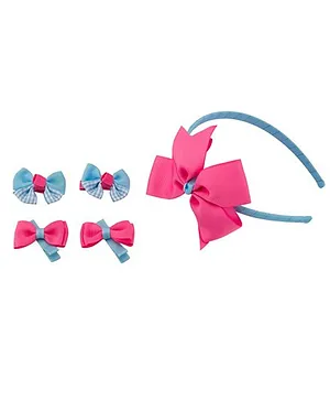 Babies Bloom Hair Accessory Set Pack Of 5 - Blue Pink