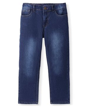 Pine Kids Full Length Denim Washed Jeans - Dark Blue