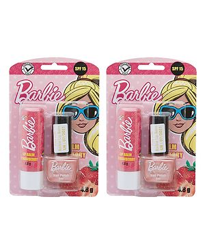 Barbie Lip Balm - Strawberry, 4.8g(Pink) (Pack of 2) (Pink)