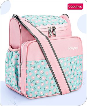 Babyhug Mini & Compact Sling Diaper Bag Floral Print- Pink