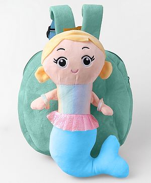 Babyhug Fashion Backpacks Mermaid Applique - Green