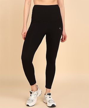 Zelena High Waist Maternity Solid Leggings - Black