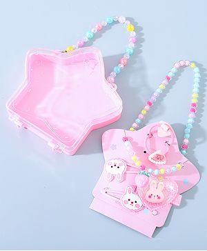 Babyhug Jewellery Set with Rubber Bands & Hair Clips - Multicolor