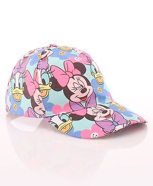 Babyhug Disney  Summer Cap With Minnie Mouse Print - Blue