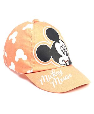 Babyhug Disney Summer Cap With Mickey Mouse Graphics - Yellow