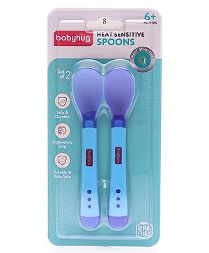 Babyhug Heat Sensitive Spoon Pack of 2- Blue
