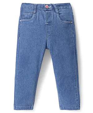 Babyhug
                              Full Length Denim Washed Jeans with
                              Stretch - Medium Blue