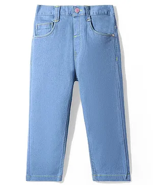 Babyhug
                              Full Length Denim Washed Jeans with
                              Stretch - Light Blue