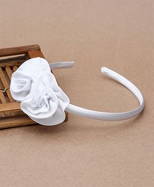 Babyhug Hair Band Floral Applique - White