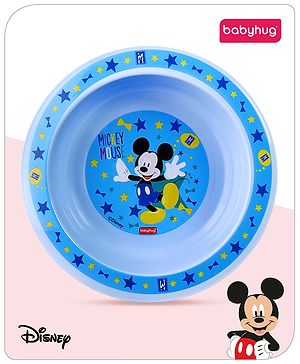 Babyhug Disney Mickey Print Round Bowl Blue -  180 ml