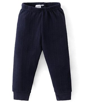Babyhug Full Length Thermal Bottom Solid Colour -Navy Blue