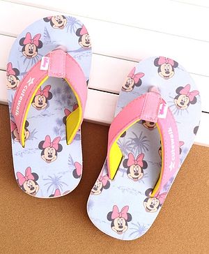 Cute Walk by Babyhug Disney Slip On Flip Flops With Minnie Mouse Graphics - Pink & Blue