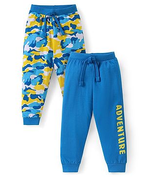 Babyhug Cotton Knit Full Length  Lounge Pant Camouflage Print Pack of 2 - Multicolour