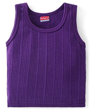 Babyhug Sleeveless Pull Over Thermal Vest - Purple