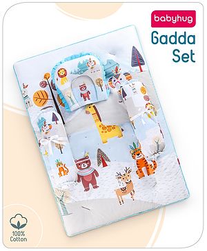 Babyhug Cotton Bedding Set Tribal Animal Print- Multicolor