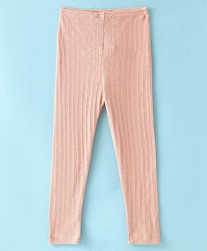 Kanvin Cotton Knit Solid Colour Thermal Pant - Pink