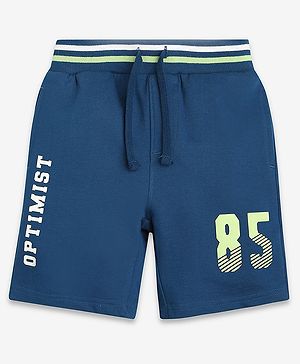 Ed-a-Mamma Optimist Text Printed Shorts - Blue