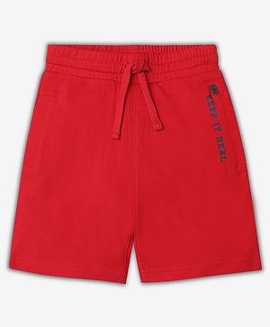 Ed-a-Mamma Placement Text Printed Shorts - Red