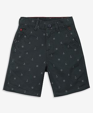 Ed-a-Mamma Anchor Printed Shorts - Green