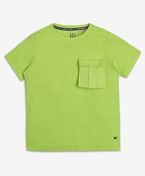 Ed-a-Mamma Half Sleeves Solid Tee - Green