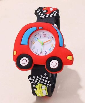 Ziory Analog Car Designed Watch - Red And Black